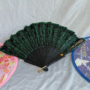 RAVELUXE 🥳 Rave / Party Handheld Fan 🪭 ⚡️⚡️⚡️Green on Black ⚡️⚡️⚡️